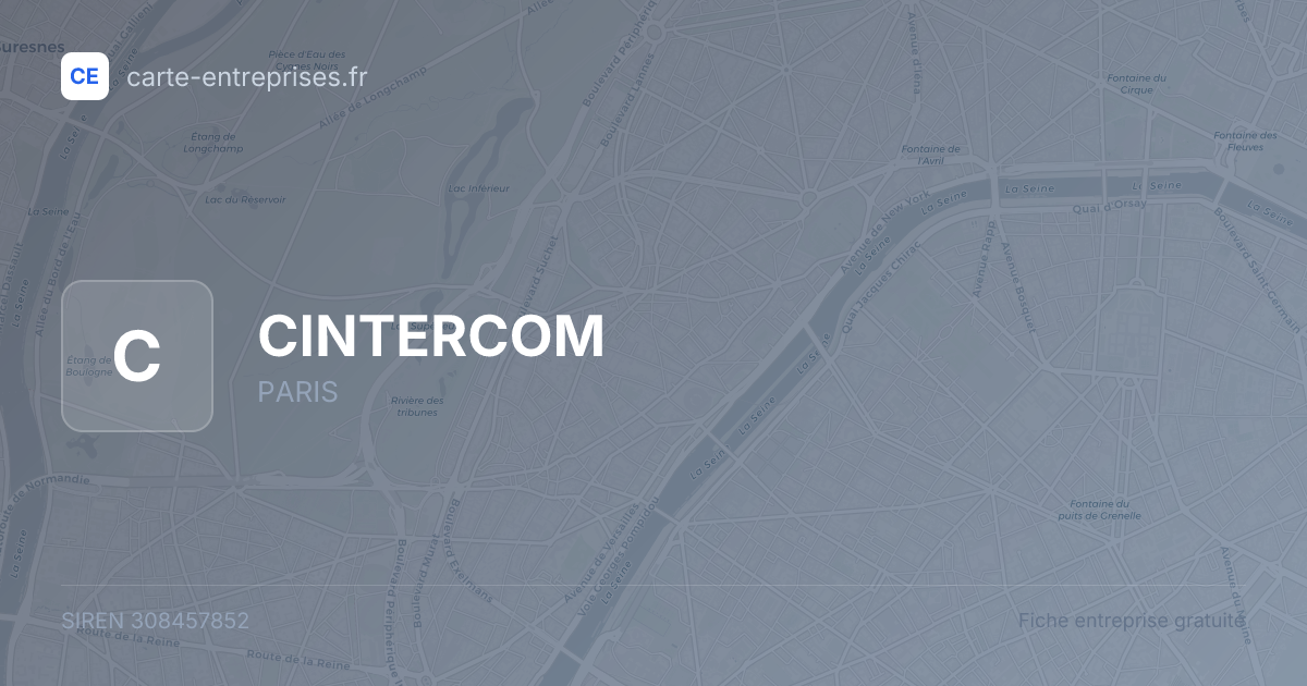CINTERCOM — 308457852 — fiche entreprise