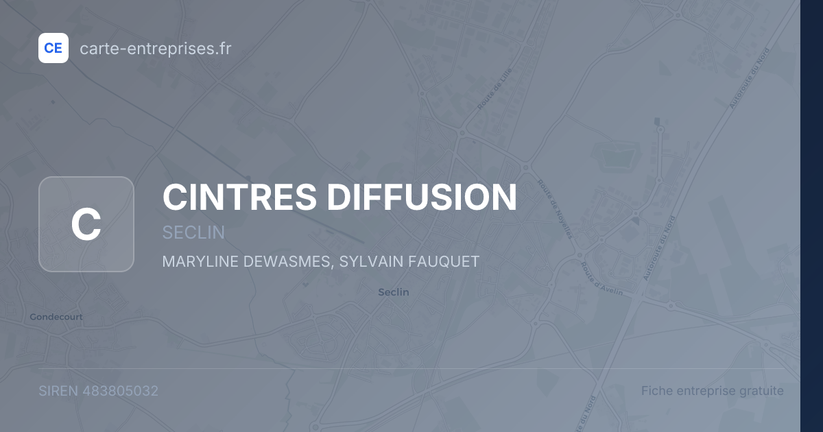 CINTRES DIFFUSION — 483805032 — fiche entreprise