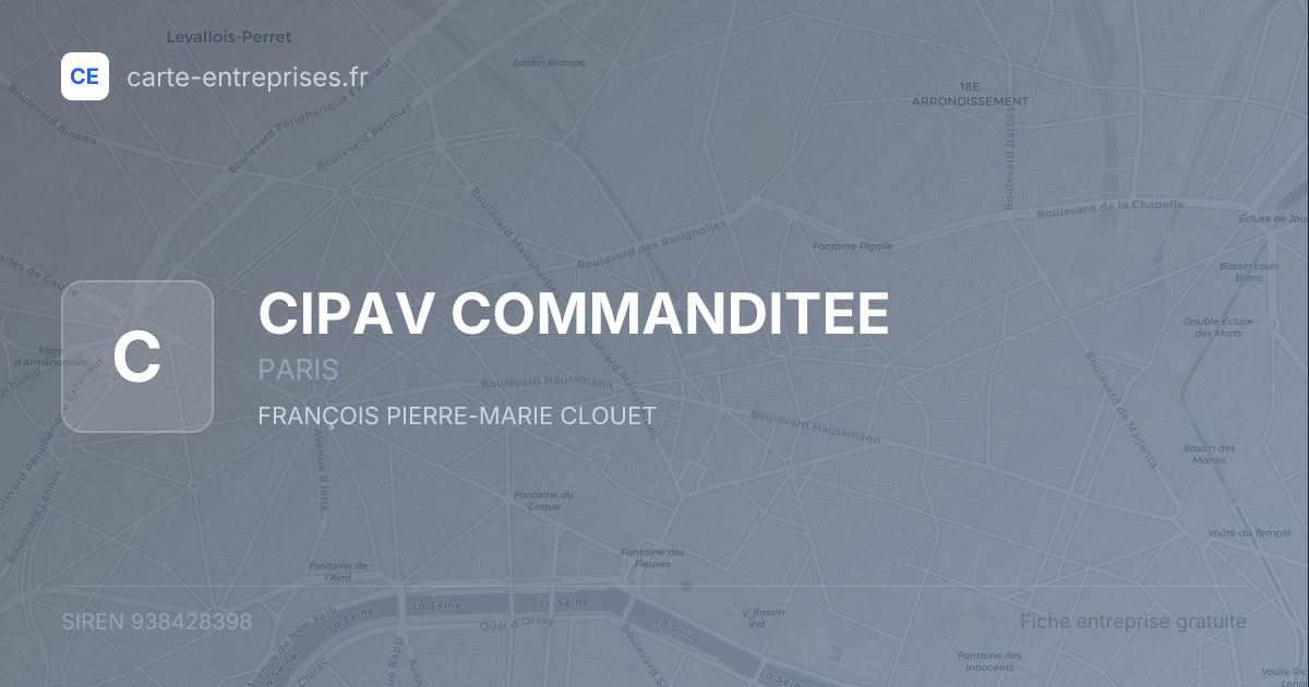 CIPAV COMMANDITEE — 938428398 — fiche entreprise