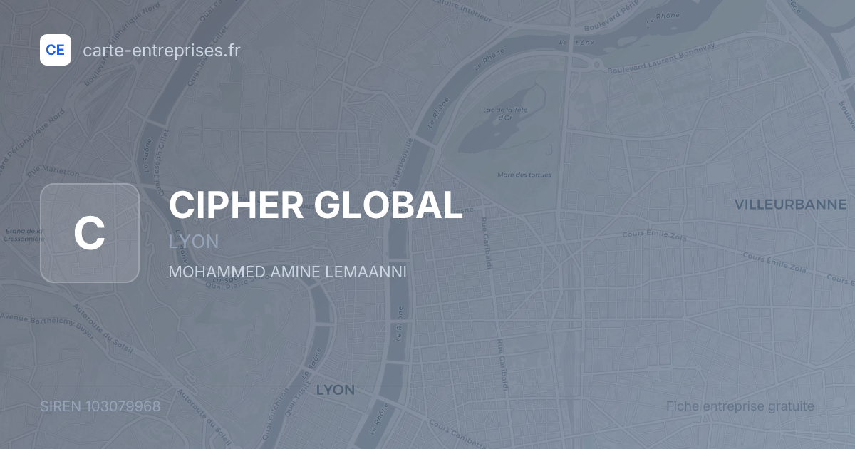 CIPHER GLOBAL — 103079968 — fiche entreprise