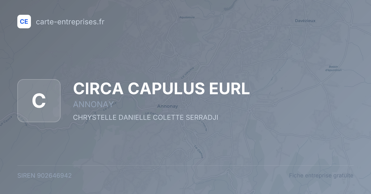 CIRCA CAPULUS EURL — 902646942 — fiche entreprise