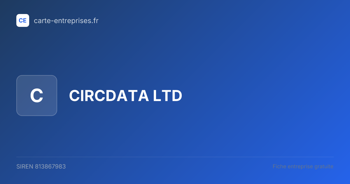 CIRCDATA LTD — 813867983 — fiche entreprise