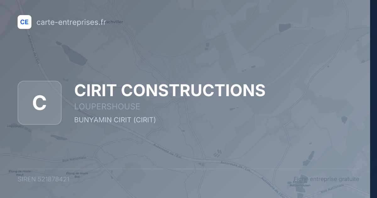 CIRIT CONSTRUCTIONS — 521878421 — fiche entreprise