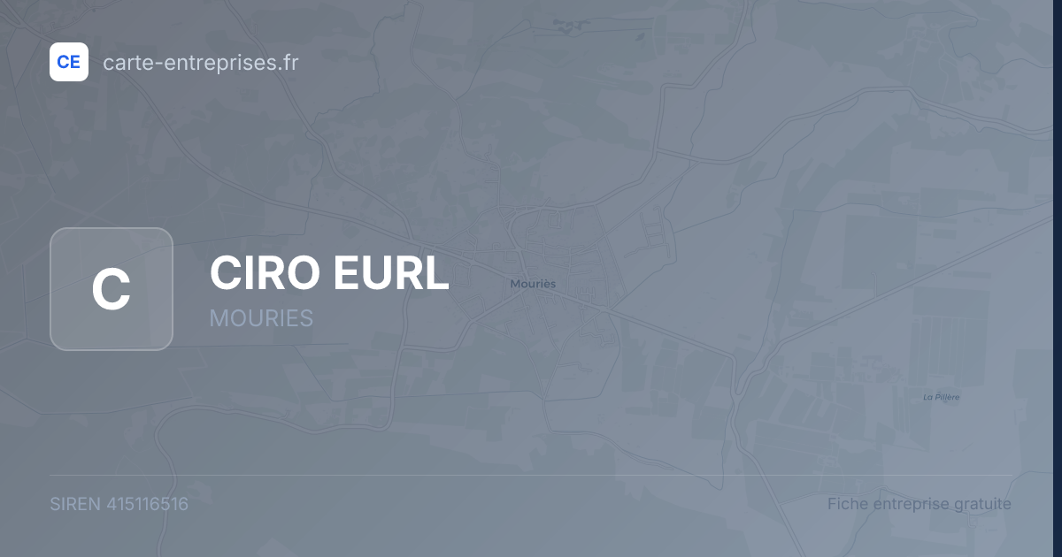 CIRO EURL — 415116516 — fiche entreprise