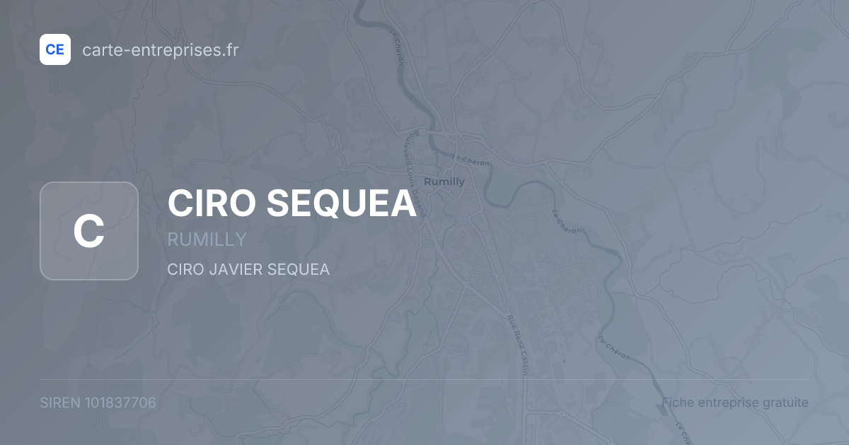 CIRO SEQUEA — 101837706 — fiche entreprise