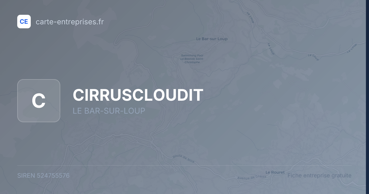CIRRUSCLOUDIT — 524755576 — fiche entreprise