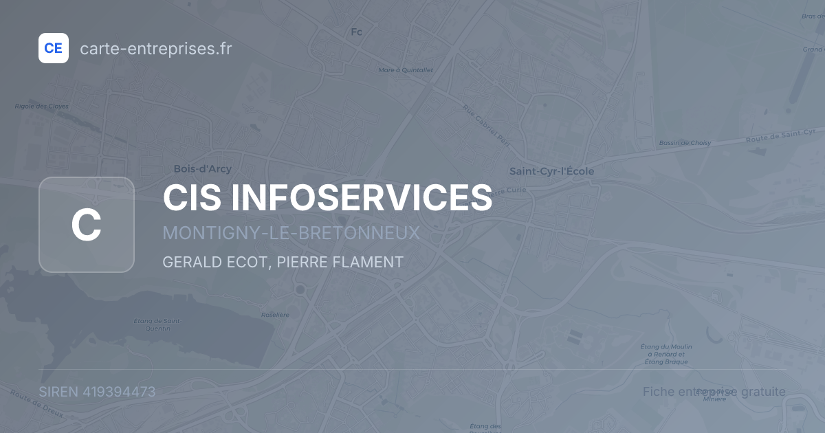 CIS INFOSERVICES — 419394473 — fiche entreprise