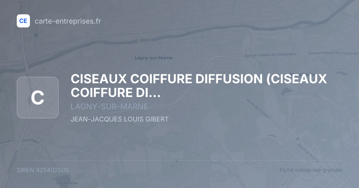 CISEAUX COIFFURE DIFFUSION (CISEAUX COIFFURE DIFFUSION) (CCD) — 925402505 — fiche entreprise