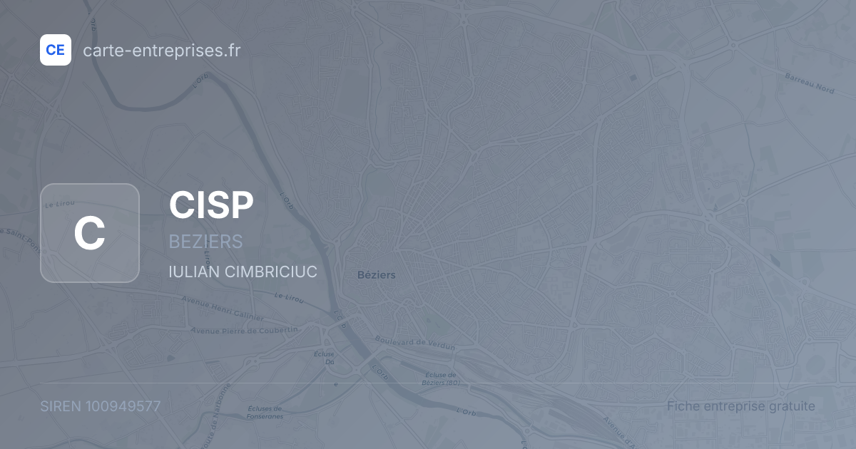 CISP — 100949577 — fiche entreprise