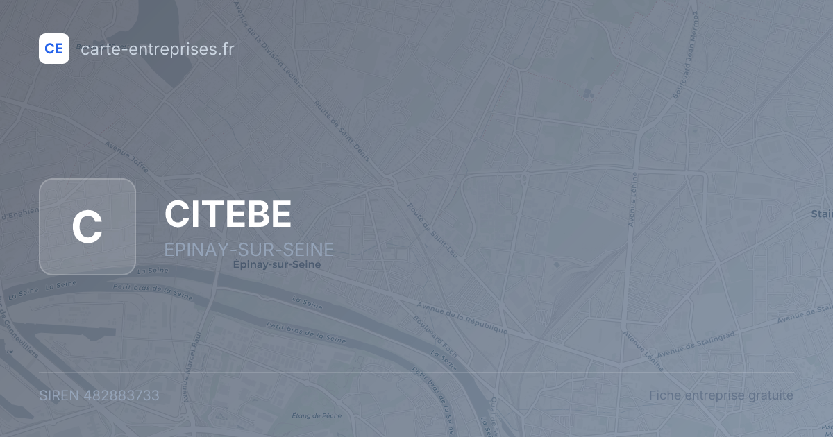 CITEBE — 482883733 — fiche entreprise