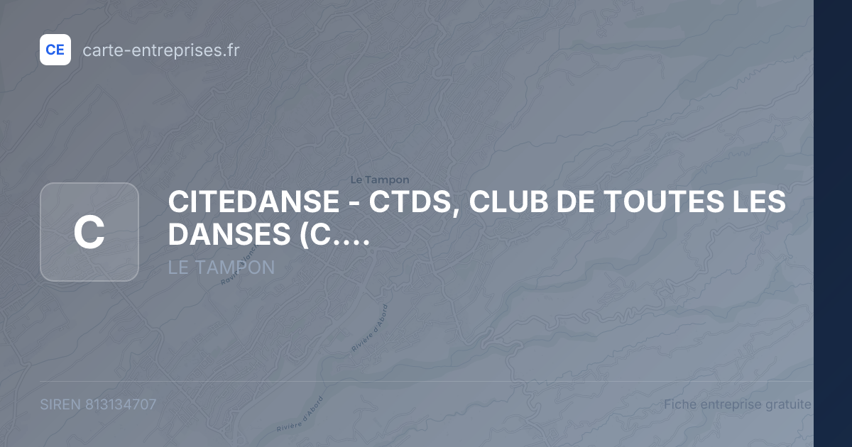 CITEDANSE - CTDS, CLUB DE TOUTES LES DANSES (C.T.D.S.) — 813134707 — fiche entreprise