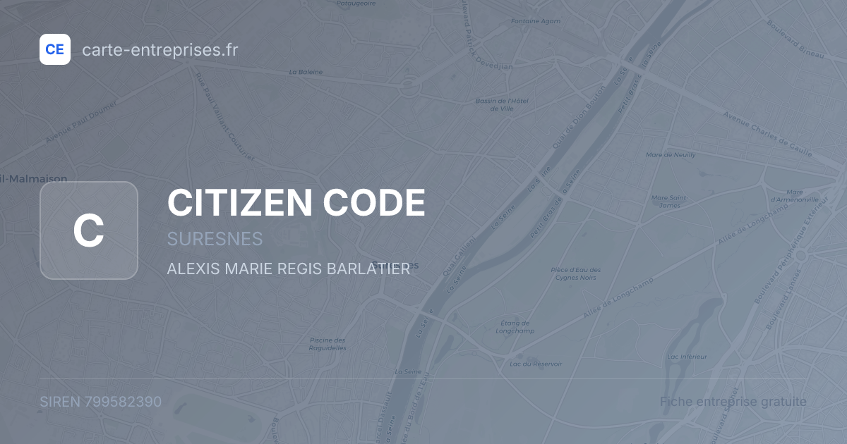 CITIZEN CODE — 799582390 — fiche entreprise