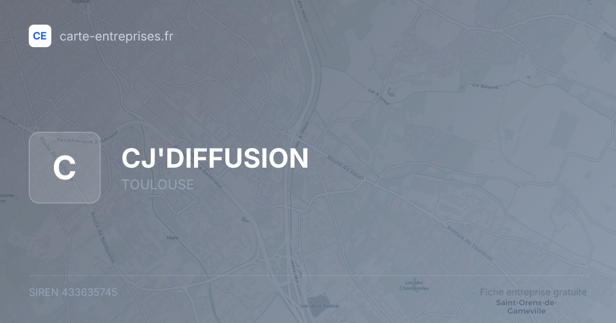 CJ'DIFFUSION — 433635745 — fiche entreprise