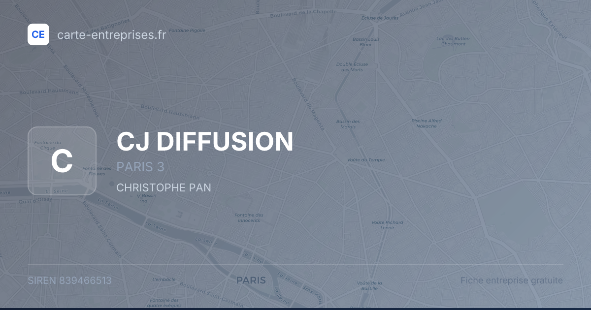 CJ DIFFUSION — 839466513 — fiche entreprise