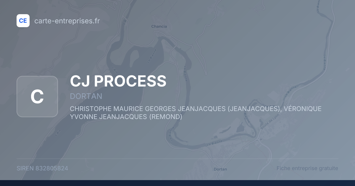 CJ PROCESS — 832805824 — fiche entreprise