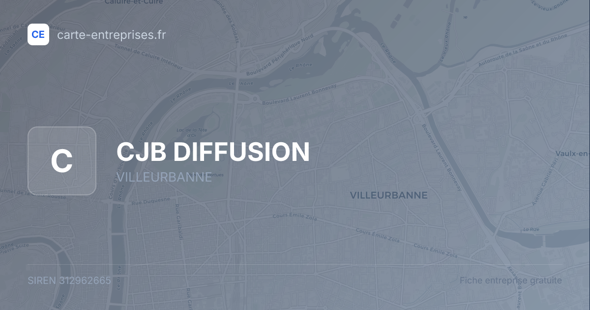 CJB DIFFUSION — 312962665 — fiche entreprise