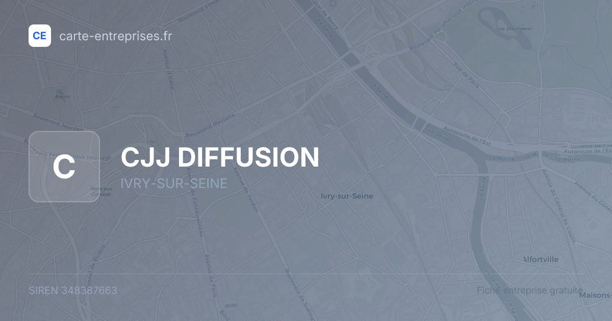CJJ DIFFUSION — 348387663 — fiche entreprise