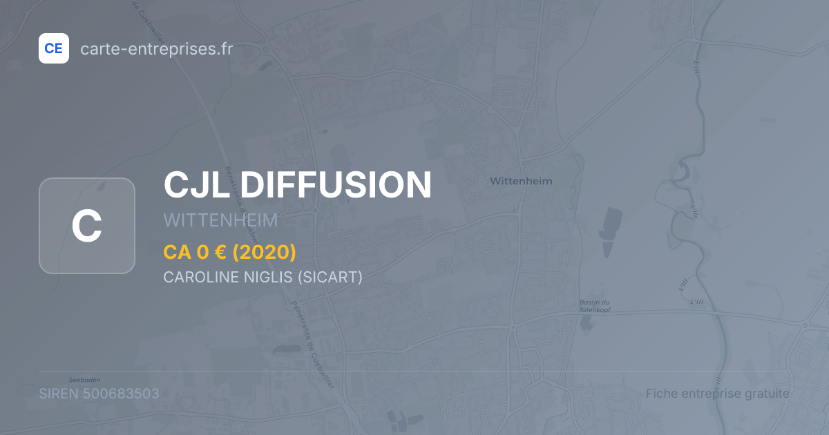 CJL DIFFUSION — 500683503 — fiche entreprise