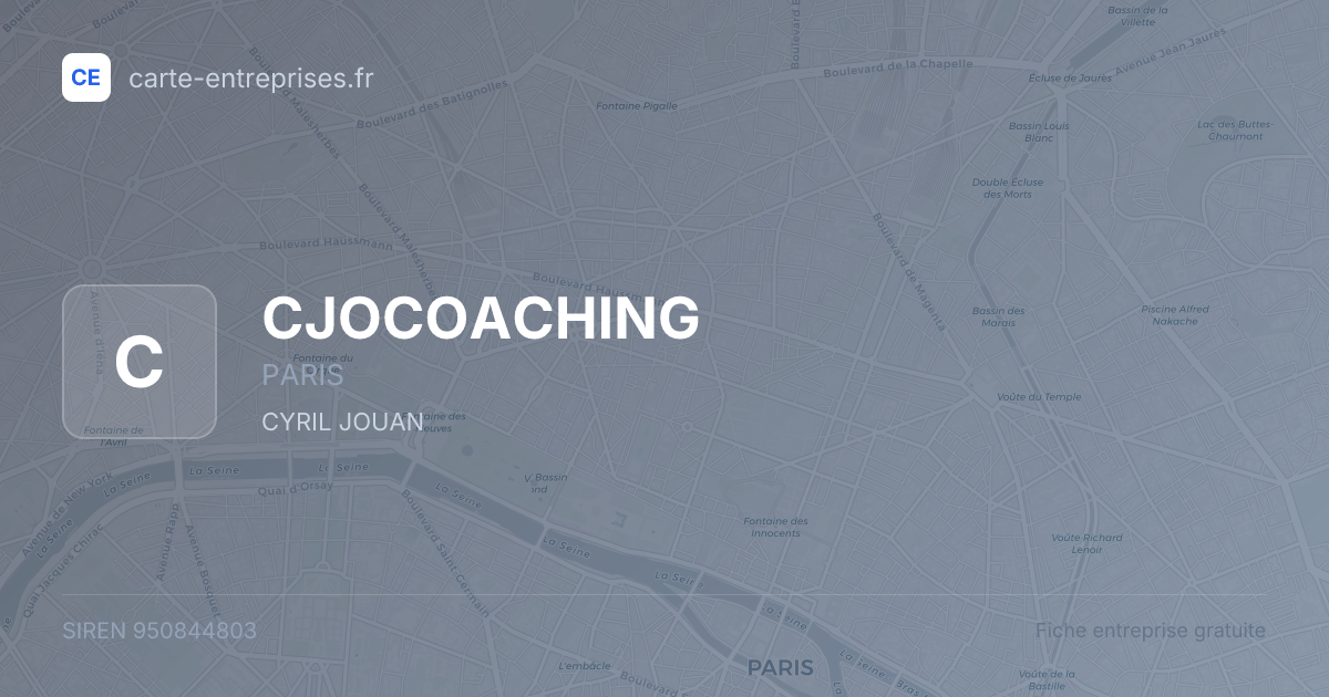 CJOCOACHING — 950844803 — fiche entreprise