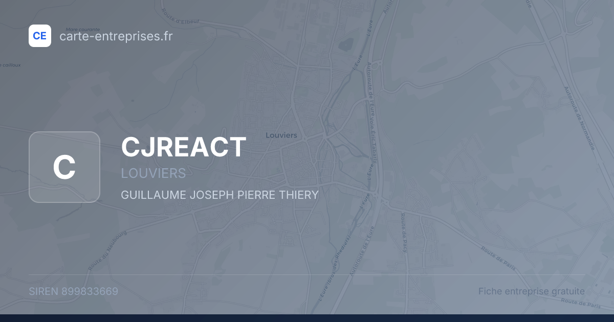 CJREACT — 899833669 — fiche entreprise