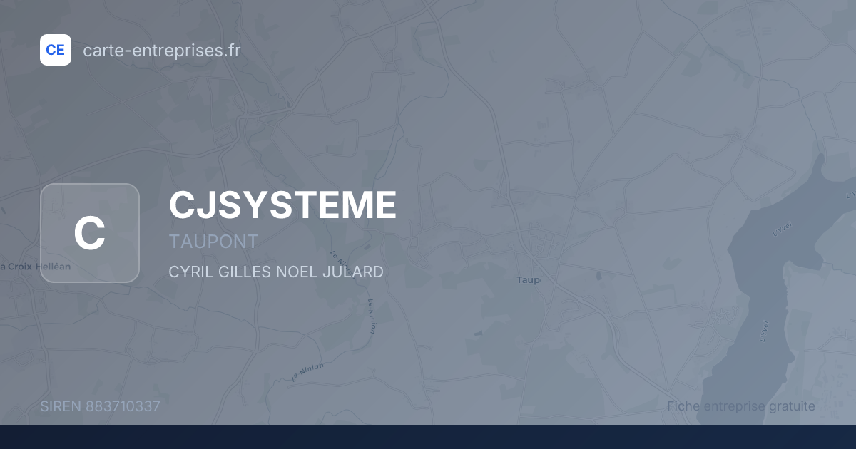 CJSYSTEME — 883710337 — fiche entreprise