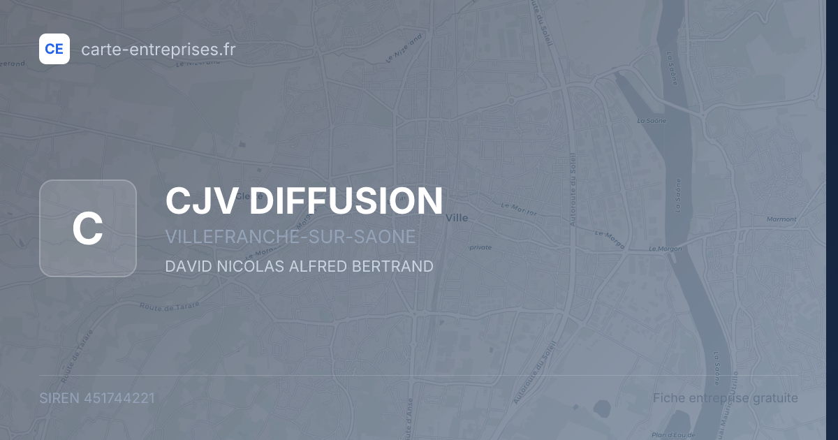 CJV DIFFUSION — 451744221 — fiche entreprise