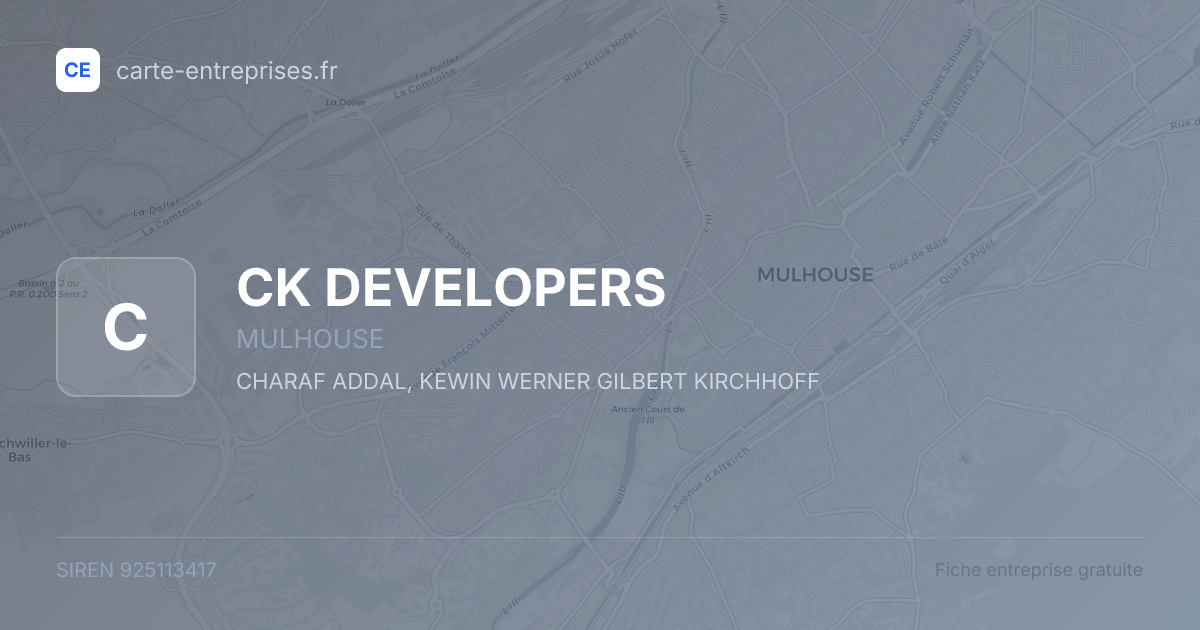 CK DEVELOPERS — 925113417 — fiche entreprise