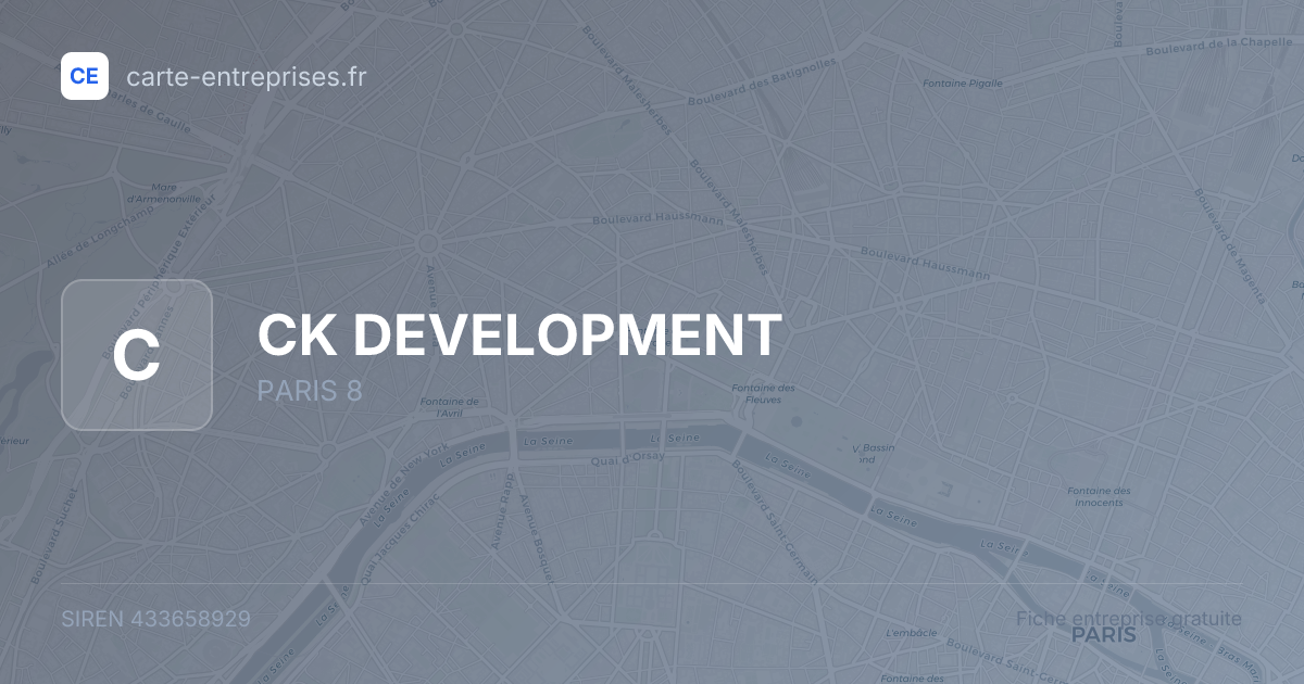 CK DEVELOPMENT — 433658929 — fiche entreprise