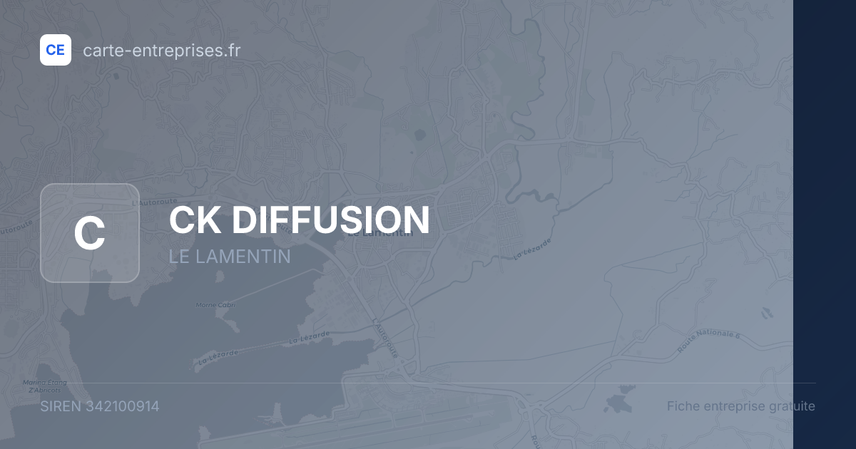 CK DIFFUSION — 342100914 — fiche entreprise