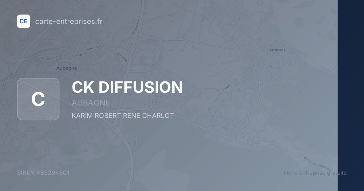 CK DIFFUSION — 489294801 — fiche entreprise