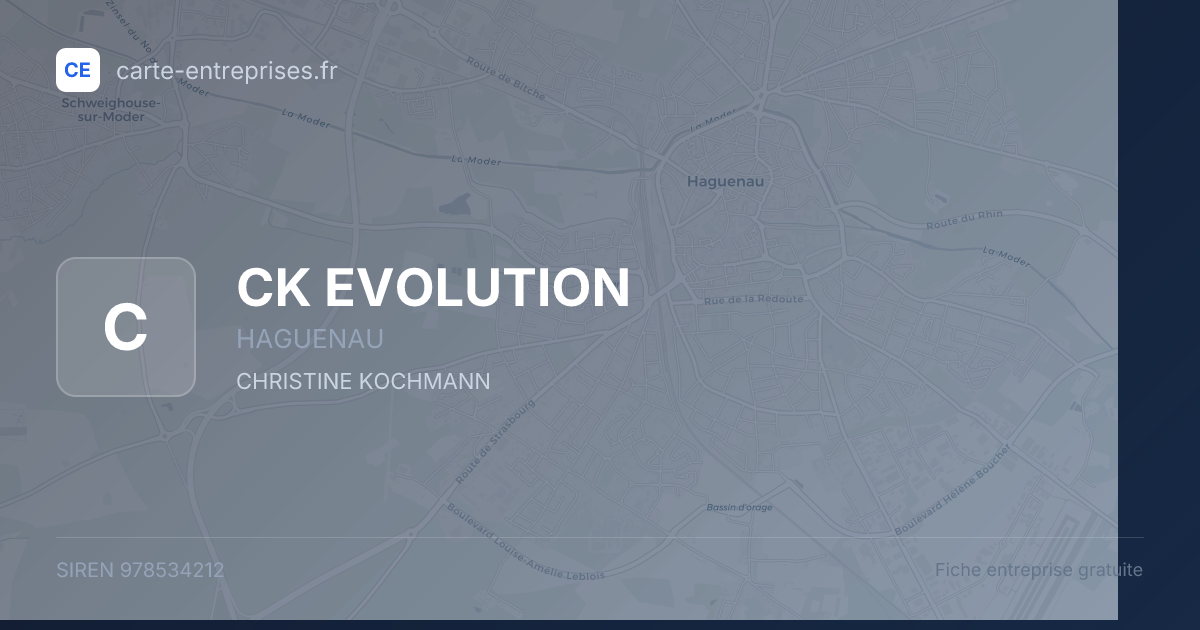 CK EVOLUTION — 978534212 — fiche entreprise