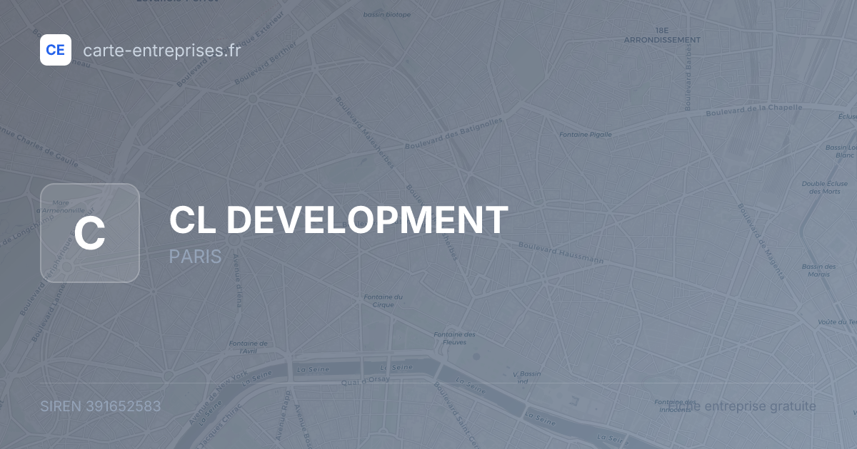 CL DEVELOPMENT — 391652583 — fiche entreprise
