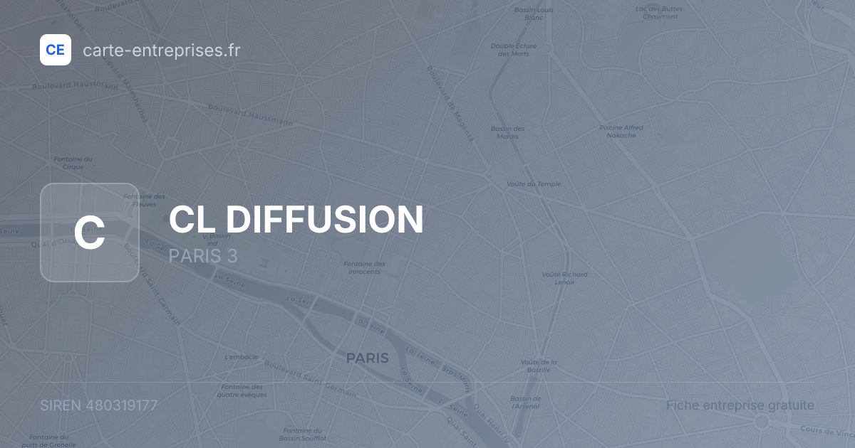 CL DIFFUSION — 480319177 — fiche entreprise