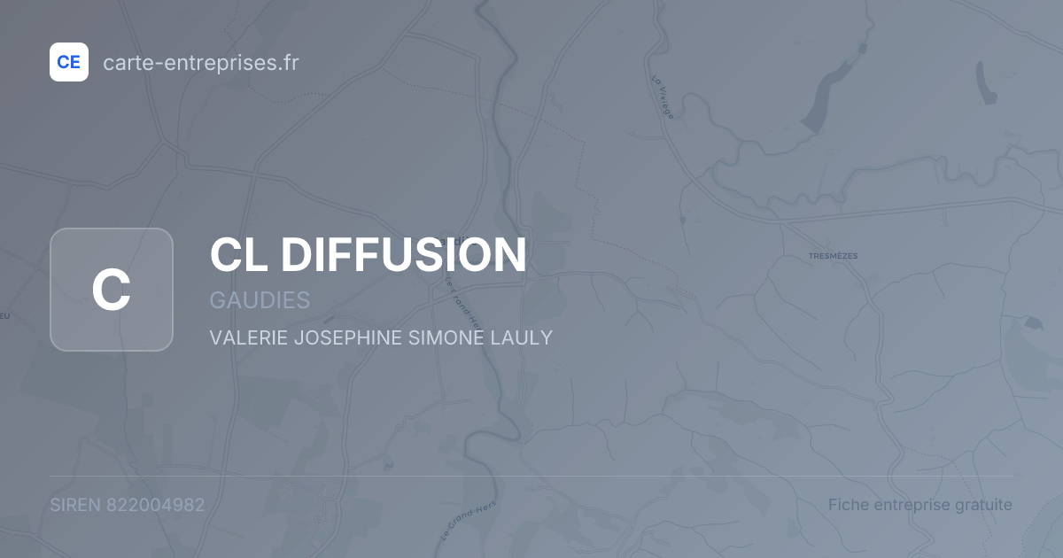CL DIFFUSION — 822004982 — fiche entreprise