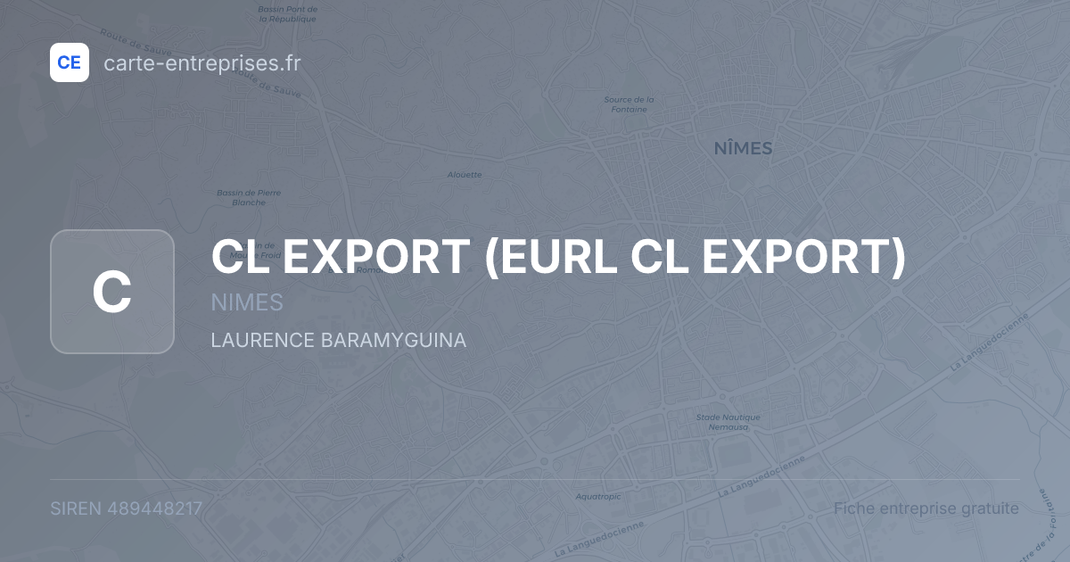 CL EXPORT (EURL CL EXPORT) — 489448217 — fiche entreprise