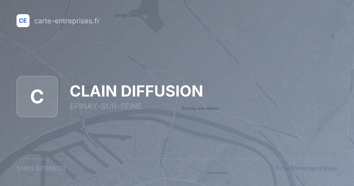 CLAIN DIFFUSION — 321058133 — fiche entreprise