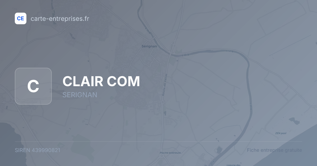 CLAIR COM — 439990821 — fiche entreprise