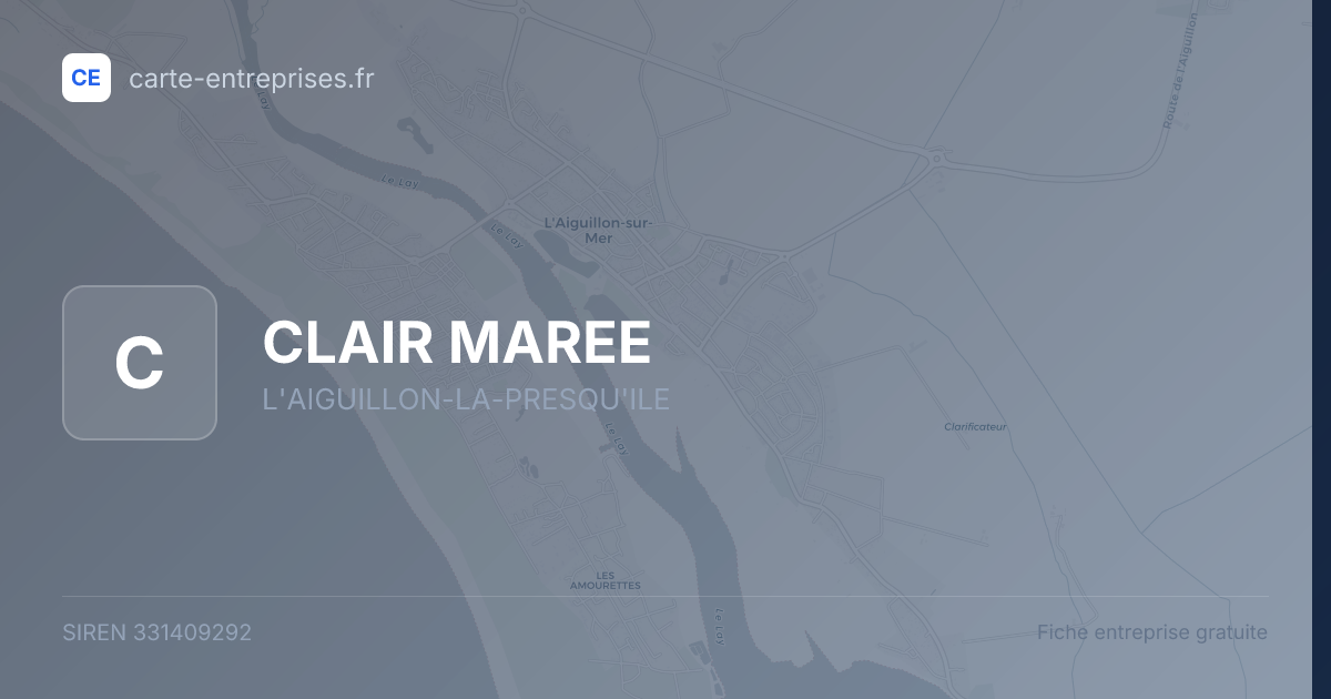 CLAIR MAREE — 331409292 — fiche entreprise