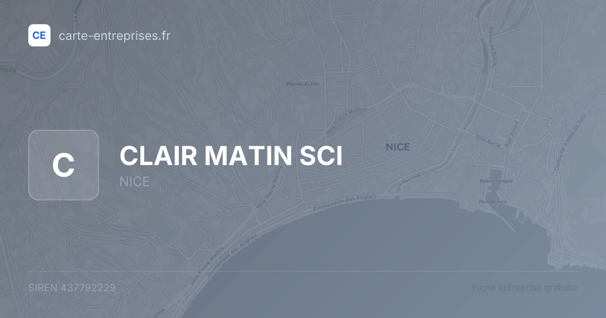 CLAIR MATIN SCI — 437792229 — fiche entreprise