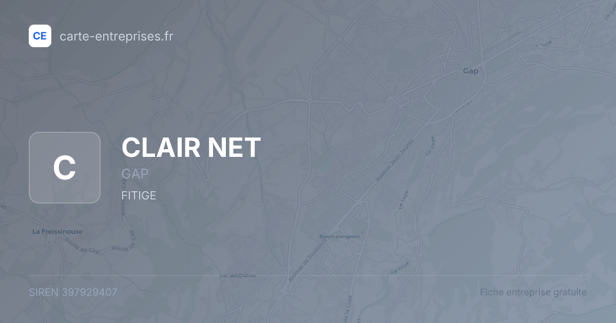 CLAIR NET — 397929407 — fiche entreprise