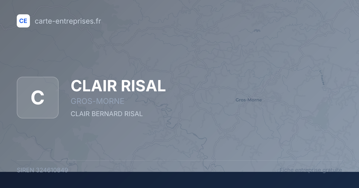 CLAIR RISAL — 324610849 — fiche entreprise