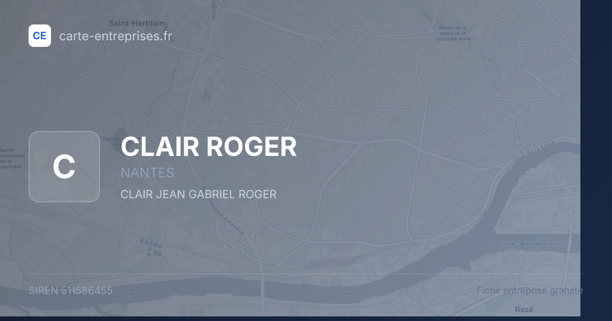 CLAIR ROGER — 511586455 — fiche entreprise