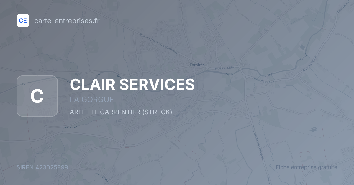 CLAIR SERVICES — 423025899 — fiche entreprise