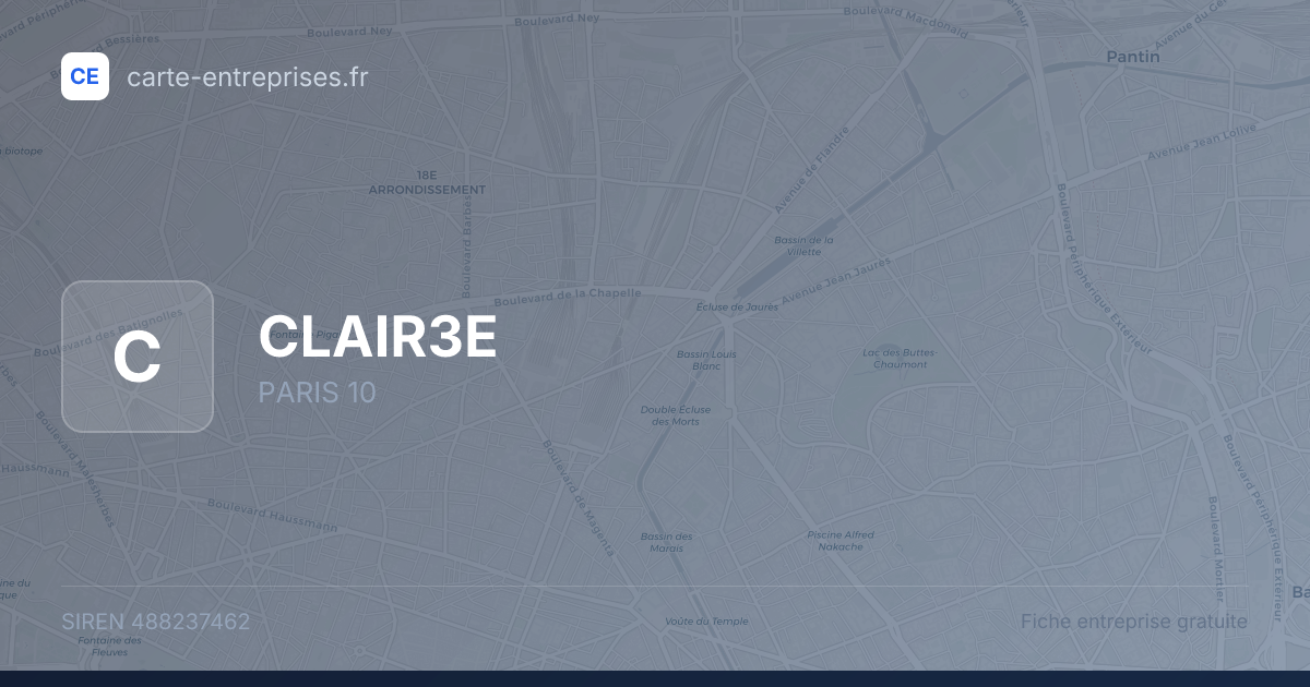 CLAIR3E — 488237462 — fiche entreprise