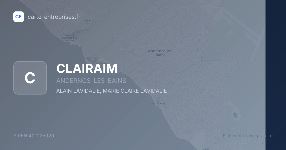 CLAIRAIM — 401025929 — fiche entreprise