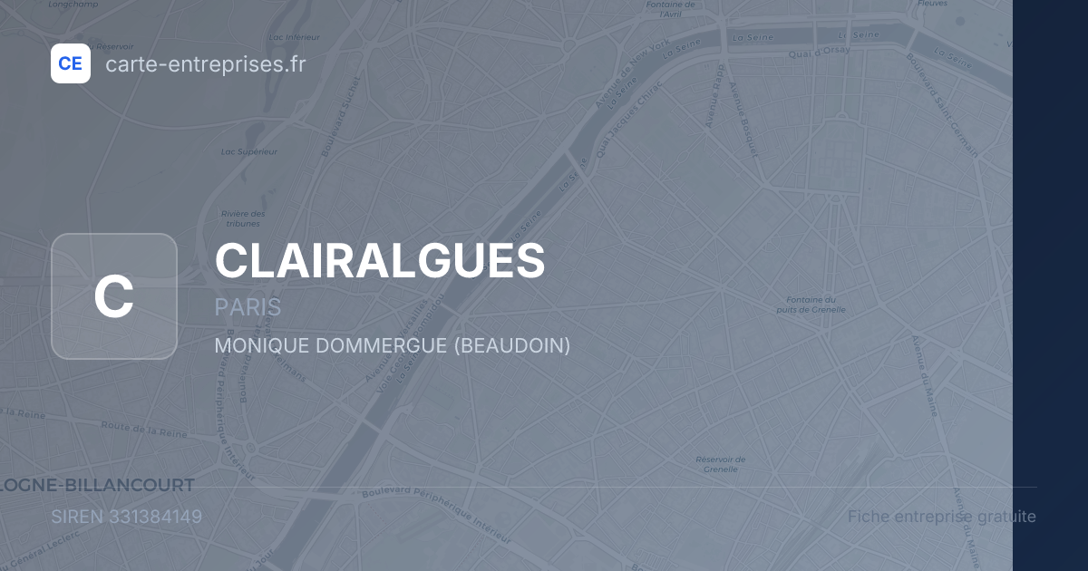 CLAIRALGUES — 331384149 — fiche entreprise