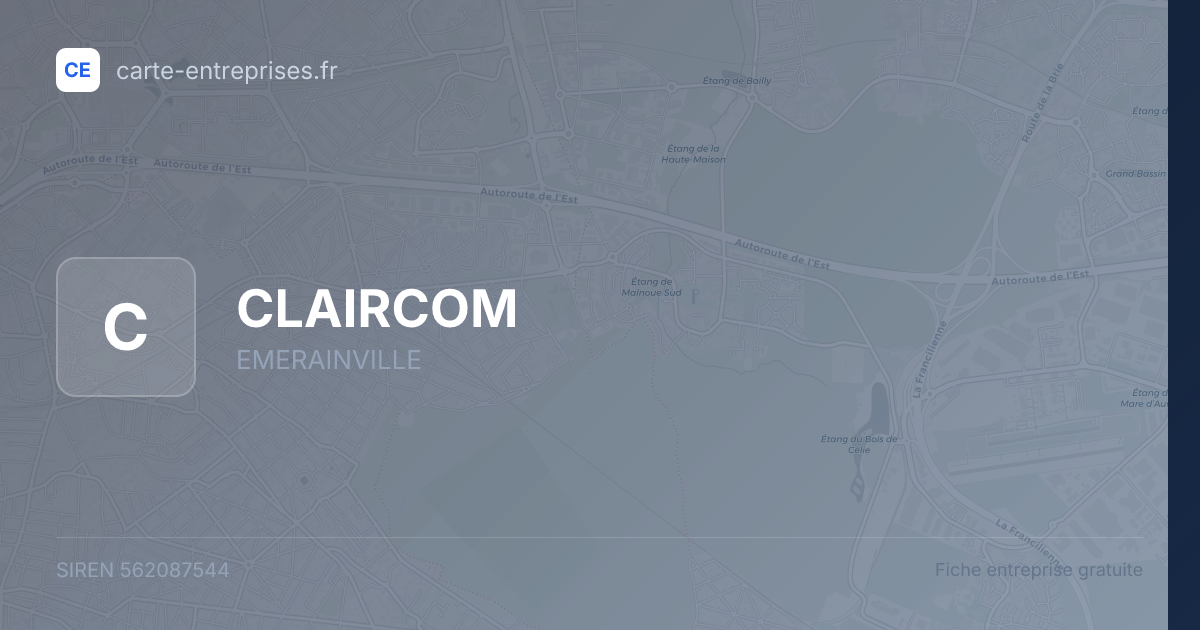CLAIRCOM — 562087544 — fiche entreprise