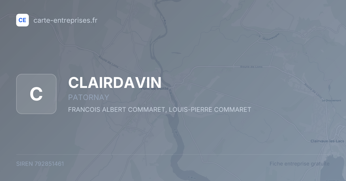 CLAIRDAVIN — 792851461 — fiche entreprise