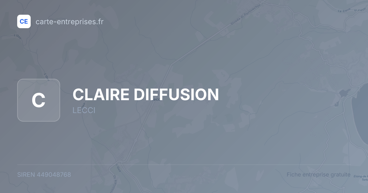 CLAIRE DIFFUSION — 449048768 — fiche entreprise