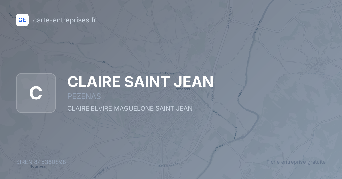 CLAIRE SAINT JEAN — 845380898 — fiche entreprise